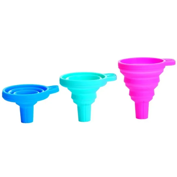 New Kitchen Funnel Set, Kitchen Gadget Accessories Foldable Silicone Funnel for Filling Water Bottles With Liquid Transfer - Image 6