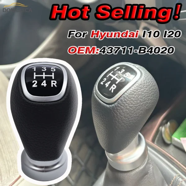 5 6 Speed Gear Shift Knob Shifter Lever Stick Ball For Hyundai I10 I20 Car Interior Replacement Accessories 43711-B4020 Parts