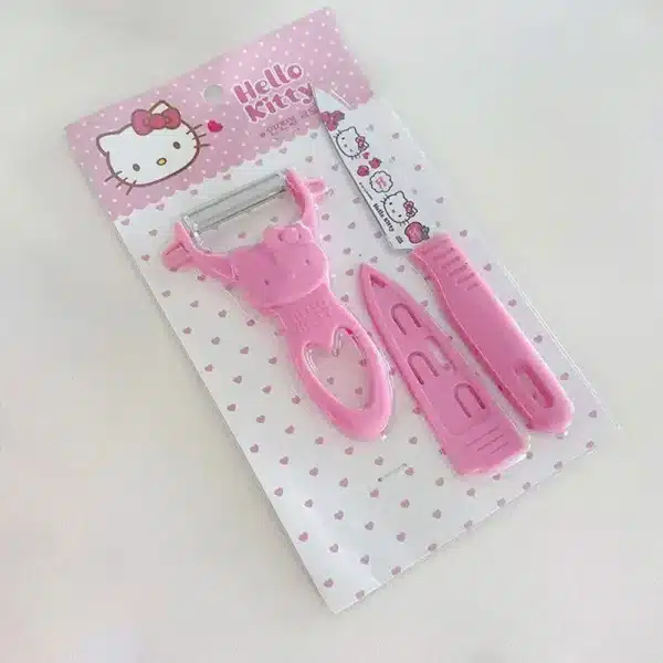 Hello Kitty Knife Set Multi-Functional Knife Cute Fruit Knife Dormitory Home Students Carry Paring Knife Kitchen Supplies Gift - Image 2