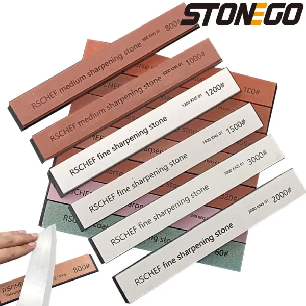 STONEGO Small Strips of Oil Stone High Mesh Pricing Knife Sharpener Special Kitchen Household Water Grinding Stone Kitchen Tools