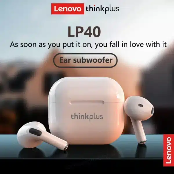 Original Lenovo LP40 Sport Headphones TWS Wireless Bluetooth 5.3 Earphones 230mAH Noise Reduction Earbuds Touch Control 2024 NEW