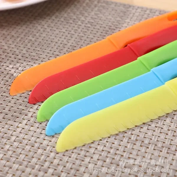 Sawtooth Cutter Plastic Fruit Knife Safe Kitchen Knife Kids Chef For Bread Lettuce Toddler Cooking Knives Children Paring Knives - Image 2