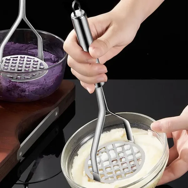 Kitchen Gadget Creative Mud Press Masher Puree Juice Maker Stainless Steel Potatoes Crusher Pusher Fruit Tools