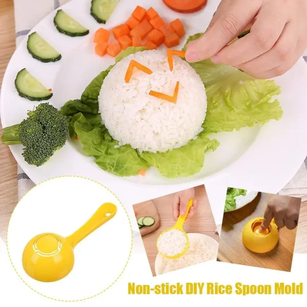 1/2Pcs Rice Ball Spoon Non-stick Diy Rice Scoop Mold Rice Round Accessories Spoon Porridge Kitchen Gadgets