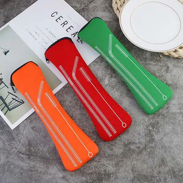 Tableware Box Portable Cover Type Cutlery Case Kitchen Students Household Utensils Dinnerware Bag Dinner Pouch with Zipper - Image 2