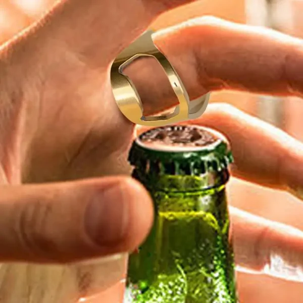 Stainless Steel Bottle Opener Ring Beer Bottle Opener Finger Ring Beer Opener Ring Kitchen Gadgets Stainless Steel Fashion - Image 5