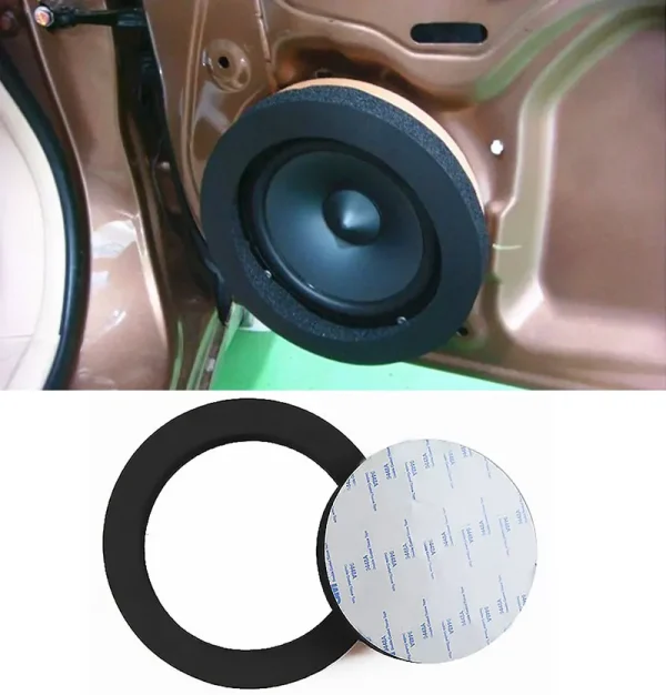 6.5 Inch Car Speaker Ring Bass Door Trim Sound Insulation Cotton Audio Speakers Insulation Ring Sound Interior Replace Parts