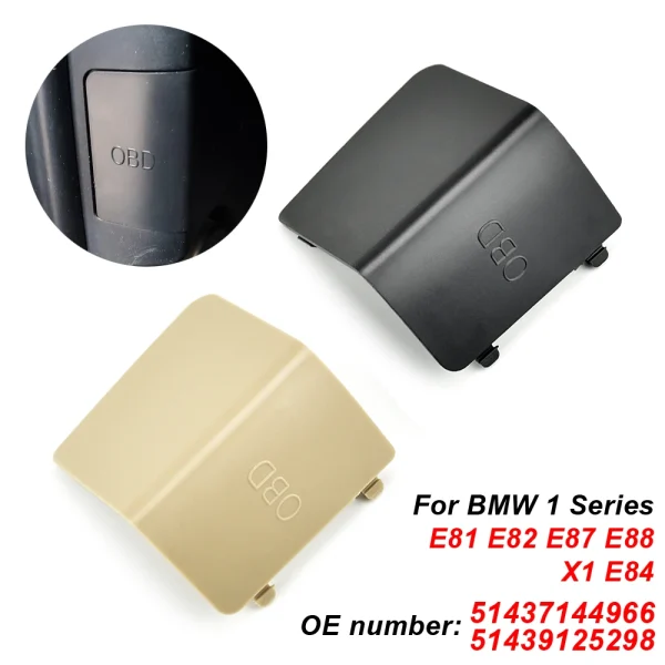 Car Interior Kick Panel Cap LHD Left OBD Plug Cover Trim For BMW 1 Series E81 E82 E84 E87 E88 Auto Replacement Parts