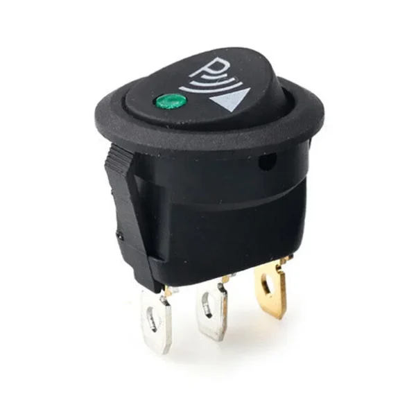 3 Pin Round Rocker Parking Off Switch Front Rear Walking Sensor Interior Accessories Interior Replacement Parts - Image 2