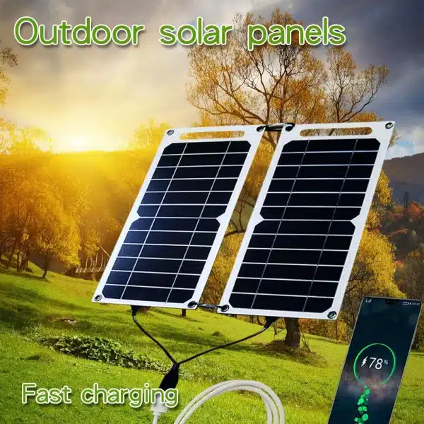 USB Fast Charging Solar Panel Waterproof Outdoor Hiking Camping Portable Battery Mobile Phone Power Bank Charging Board