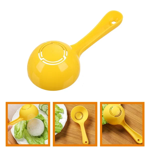 Kitchen Rice Spoon Semi-circular Ball Mold Commercial Bowl Sushi Baking Tool (yellow) Gadget Food Grade Pp