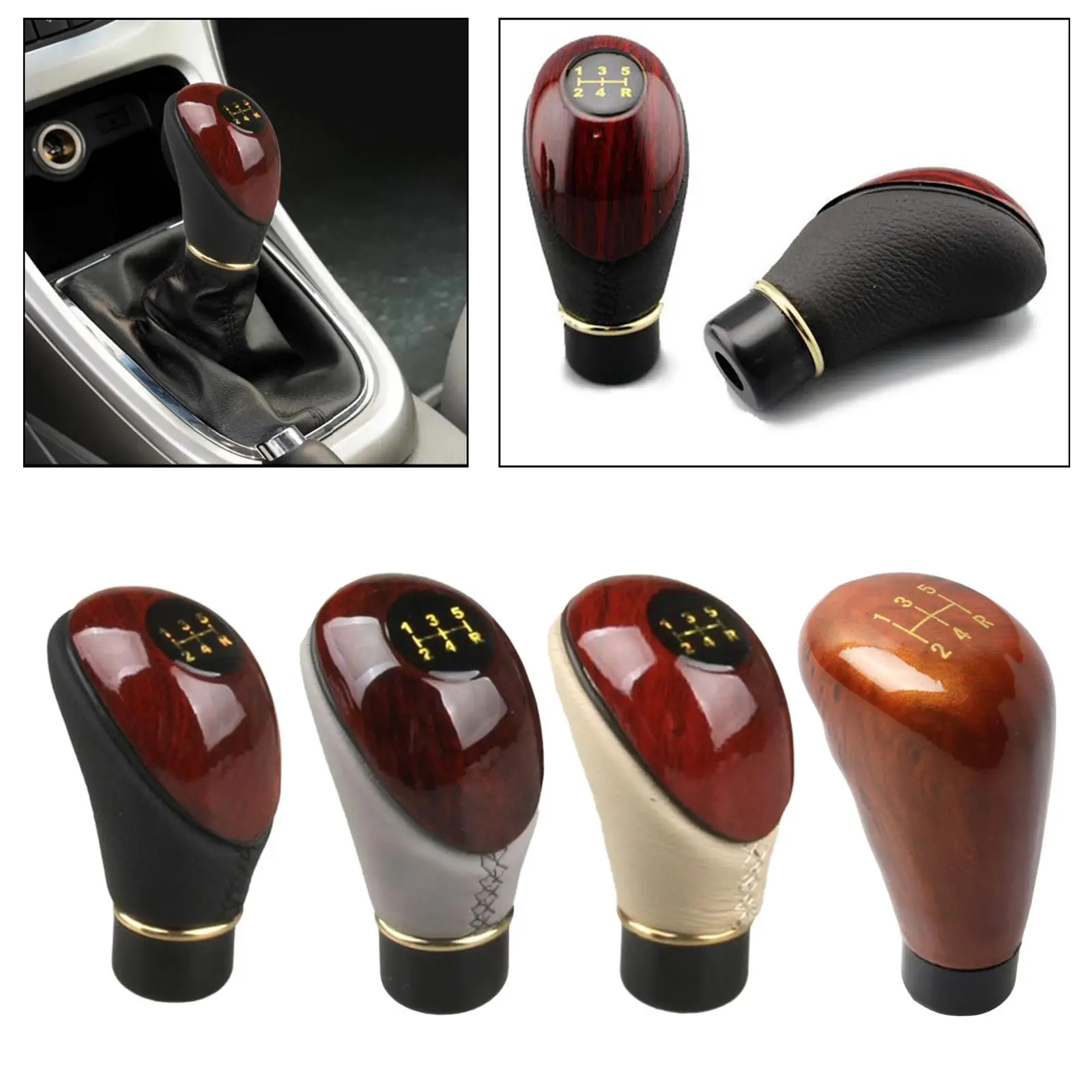 Manual Gear Knob, 5speeds, Replacement, Fittings, Interior Parts Universal Spare Part