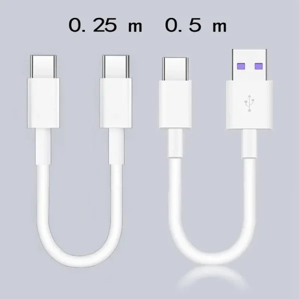 0.25M/0.5M Type C USB Micro Data Cable Fast Charging Short Portable Mini Cable Charge for Power Bank Mobile Phone Quick Wire