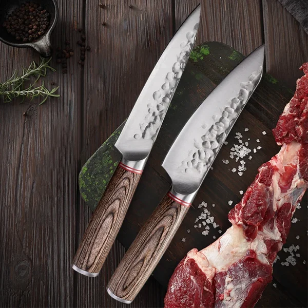 Stainless Steel Fruit Knife 5.5inch Kitchen Knife Utility Sharp Meat Cleaver Knives Forged Boning Knife Kitchen Tools Cookware