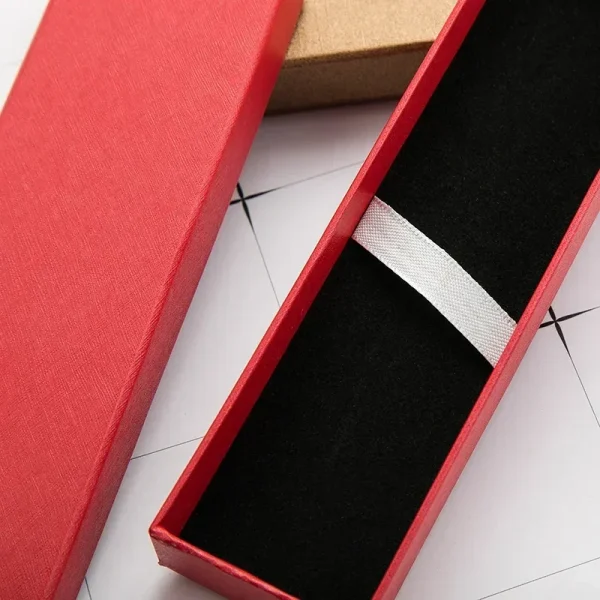 Neutral Pen Ballpoint Pen Box Rectangular Pen Box Cover Box Paper Flannel Black Carton Lettering Pen Special Gift Box - Image 4