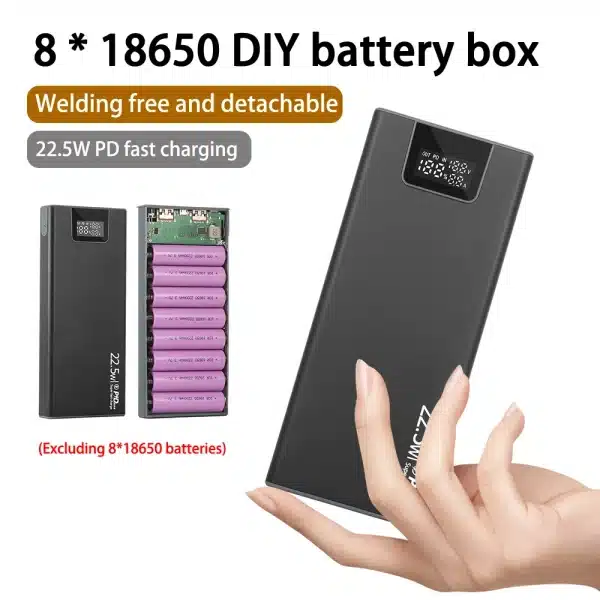 8x18650 DIY Portable Battery Power Bank Shell Case Box LCD Display Powerbank Box For DIY KIT Powerbank 18650 without Battery