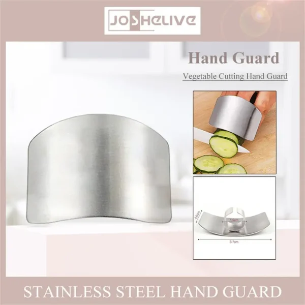 Stainless Steel Finger Guard Cutting Shiel Adjustable Vegetable Cutting Thumb Guard Finger Protector Tools Kitchen Gadget