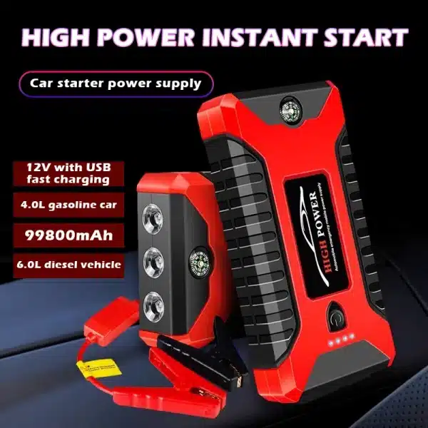 12V Portable 300A Car Battery Jump Starter Booster Pack Power Bank with LED Flashlight multifunction jump starter 20000mAh