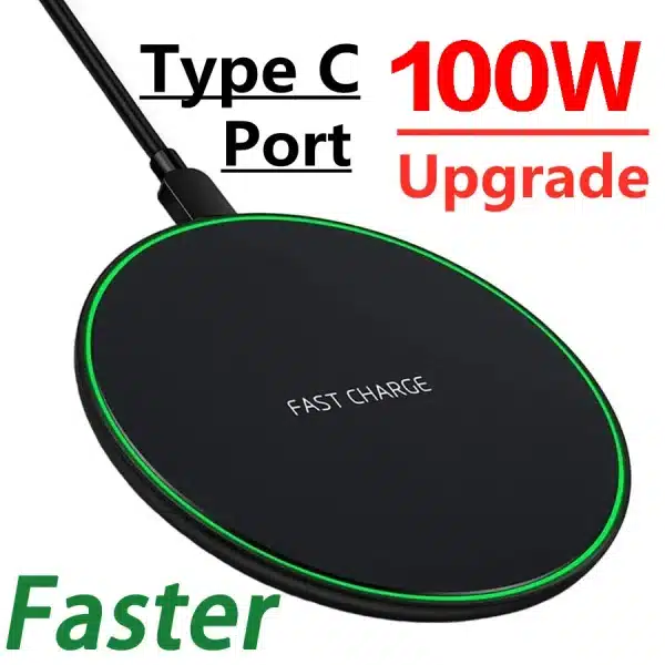 100W Wireless Charger Pad for iPhone 14 13 12 16 15 Pro Max X Samsung Xiaomi Phone Chargers Induction Fast Charging Dock Station