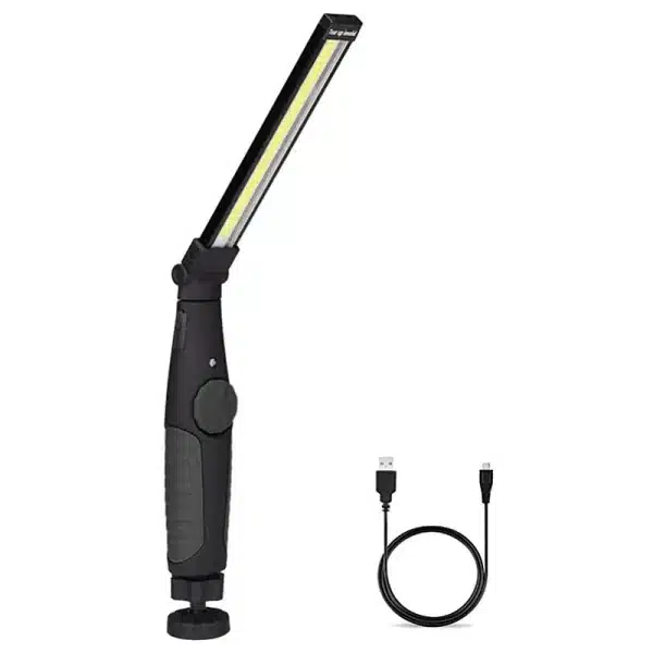 Portable COB Flashlight Torch USB Rechargeable LED Work Light Lamp Foldable Magnetic Rotated Outdoor Spotlight