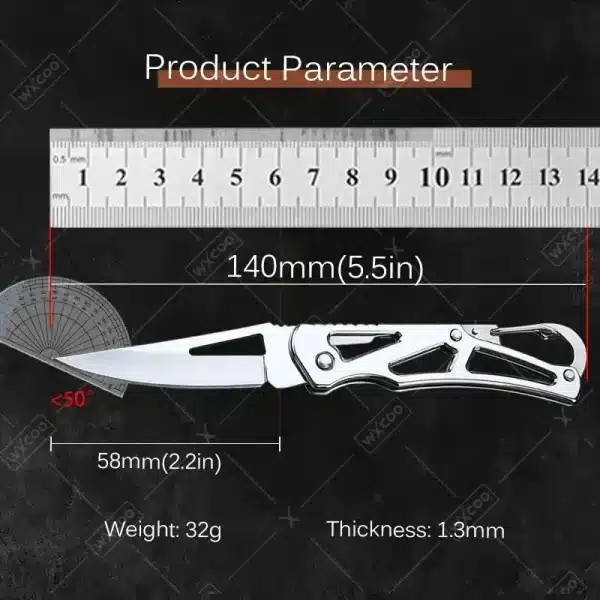 Stainless Steel Folding Pocket Knife Fruit Knife Multifunctional Meat Cutting for Easy Carrying Kitchen Knives Steel Handle - Image 5