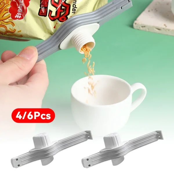 Screw Cap Sealing Clip Seasoning Bag Milk Powder Salt Bag Sealing Clip Snack Food Preservation Clip Gadget Kitchen Accessories