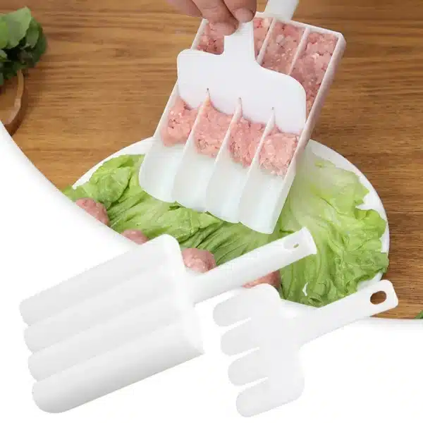 Kitchen Bar Meatball Maker Set Portable White Convenient Gadgets Plastic Spoon Tools Kitchen Tools Meatball Maker - Image 5