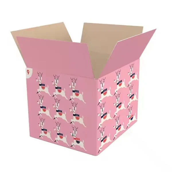 Christmas Gift Custom Eco Friendly Logo Printing Corrugated Carton Box Black Pink Paper Packaging Shipping Mailer Boxes