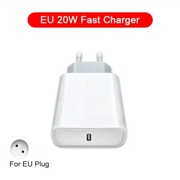 For iphonePD 20W USB Phone Charger Fast Charger for iPhone iPad Samsung OnePlus Wall Quick Charge Adapter TypeC Cable EU/US Plug - Image 5