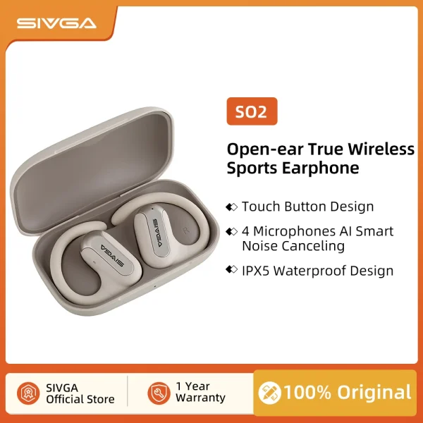 SIVGA SO2 OWS Air Conduction Touch Button Ear Hooks Open Ear True Wireless Earphone Outdoor Portable Earbuds for Running Cycling