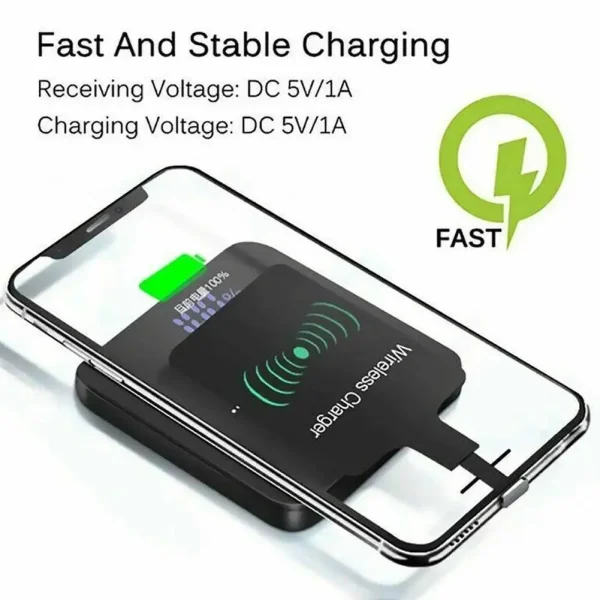 Receiver Patch Universal Fast Wireless Charger Adapter Wireless Charging Receiver Patch For Android Micro Usb Type-c Mobile Phon