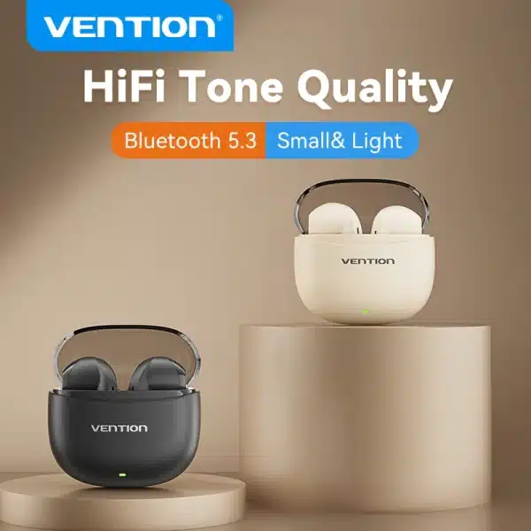 Vention Bluetooth 5.3 Wireless Earphones Headset TWS HiFi Stereo Sports with Mic Earbud Low Latency Headphones Touch Control