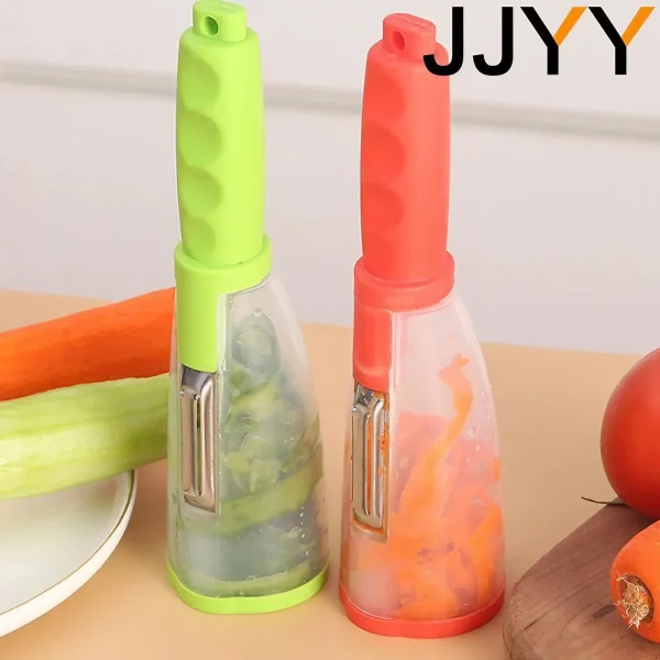 JJYY Multifunctional Peeler with Organizer Storage Type Paring Knife Vegetable and Fruit Peeling Kitchen Tools - Image 2