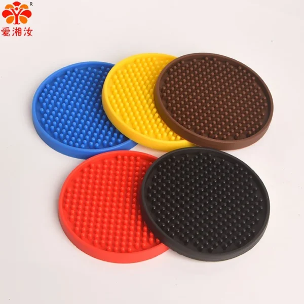 Aixiangru Silicone Coaster PVC Soft Plastic Cup Mat Kitchen Gadget Tea Heat Insulation Table Mat Table Mat Non-slip