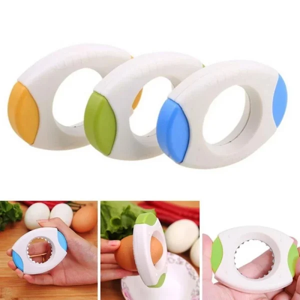 Boiled Egg Opener Eggs Topper Peeler Cookware Set Shell Remover Opener for Boiled Eggs Cutter Slicer Kitchen Gadget