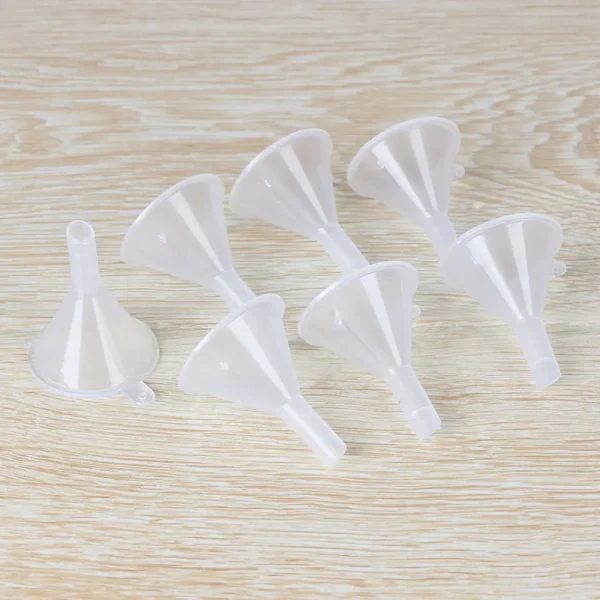 Plastic 5/10 Pcs Kitchen Dining Perfume Emulsion Gadgets Plastic Transparent Funnel Hopper Mini Auxiliary Tool