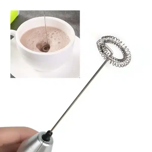 Kitchen Electric Hand Whisk Mixer Coffee Milk Egg Beater Stainless Steel Frother Egg Electric Mini Handle Stirre cooking gadgets - Image 2