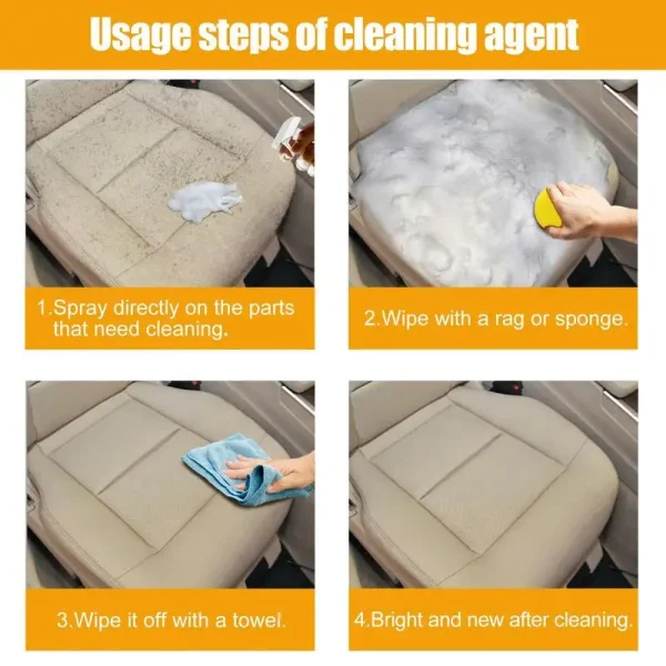 Car Interior Leather Cleaner For Car Interior Sprayable Leather Cleaner Fit For car washer Interior Replacement Parts - Image 5