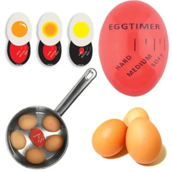 Egg Timer Kitchen Electronics Gadgets Color Eggs Cooking Changing Yummy Soft Hard Boiled Eco-Friendly Resin Red Timer Tools New