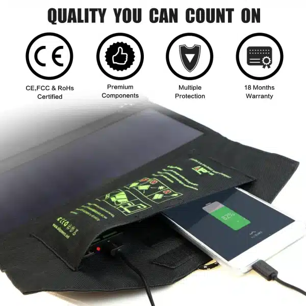 ALLPOWERS Solar panel 5V21W Portable Phone Charger Solar Charger Dual USB Output Mobile Solar Battery Charger for iPhone Samsung - Image 3