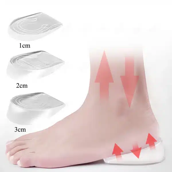 1-3cm Invisible Height Increase Insole Soft Silicone Gel Insoles for heel spurs pain Foot Massager Care cushion Half Heel Insole - Image 5