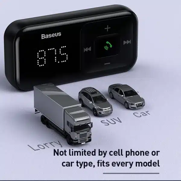 Baseus FM Modulator Transmitter Bluetooth 5.0 FM Radio 3.1A USB Car Charger Handsfree Car Kit Wireless Aux Audio FM Transmiter - Image 6