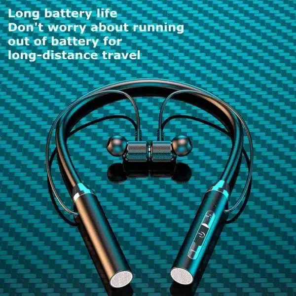 Neck-hanging Magnetic Wireless Headphones Bluetooth 5.0 In-ear Hifi 12D Stereo Sports Headset Halter Waterproof Magnetic Earbuds - Image 5