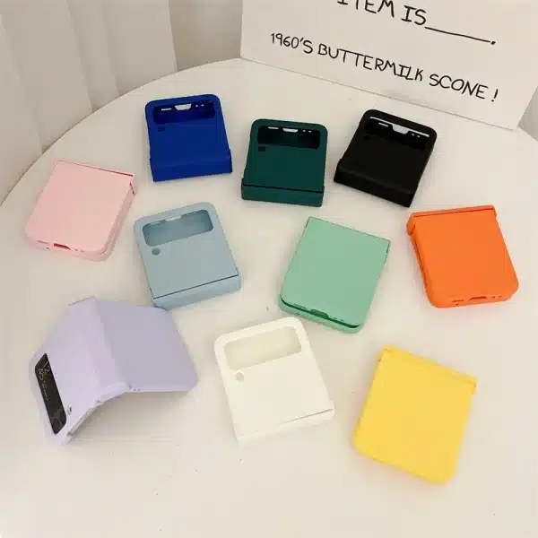 Candy Color Phone Case For Samsung Galaxy Z Flip 6 5 4 3 5G Hinge Plastic Back Cover - Image 3