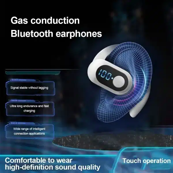 Wireless Bluetooth 5.4 Headphone Digital Display Single Earbud Ultra Long Standby Business Earphone HD Call Headset Outdoor - Image 3