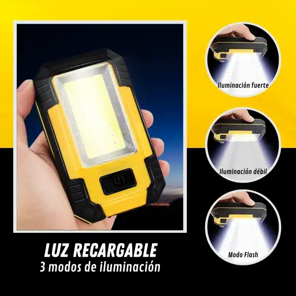 Rechargeable LED Flashlight Multifunctional Portable Torch COB Work Light with Magnet Outdoor Camping Lantern Power Bank - Image 2