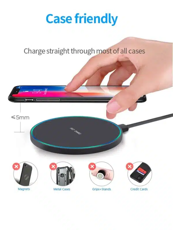 50W Fast Wireless Charger For iPhone 15 14 13 12 11 XS Max 8 XR Induction Fast Wireless Charging Pad For Samsung Xiaomi Huawei - Image 4