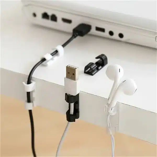 20Pcs Cable Organizer Clips Cable Management Desktop & Workstation ABS Wire Manager Cord Holder USB Data Line Bobbin Winder - Image 3