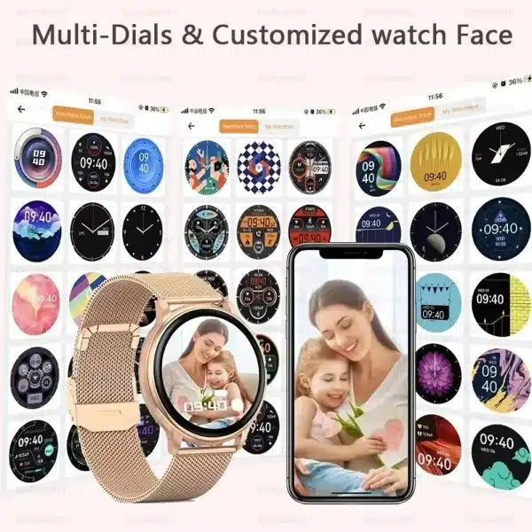 2024 GPS Track Smart Watch Women AMOLED HD Screen Heart Rate Blood pressure BT Call IP68 Waterproof Smartwatch For Huawei Xiaomi - Image 6