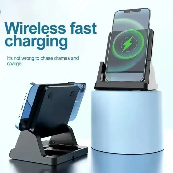 Wireless Charger Pad Stand Desktop Ultra-thin Mobile Phone Fast Charging Dock Station For iPhone 15 14 13 12 Samsung Xiaomi - Image 3